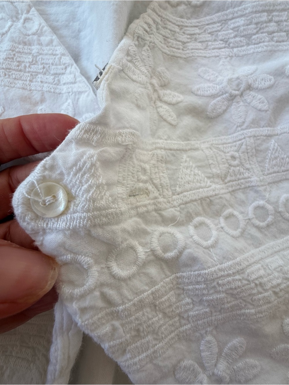 ZARA Trafaluc White Embroidered Crop Top – Boho Summer Essential size S - Picture 5 of 6